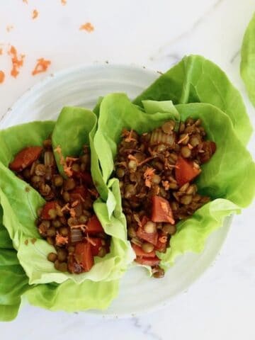 Thai Lettuce Cups with Green Split Peas