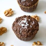 Cacao and Coconut Zucchini Muffins