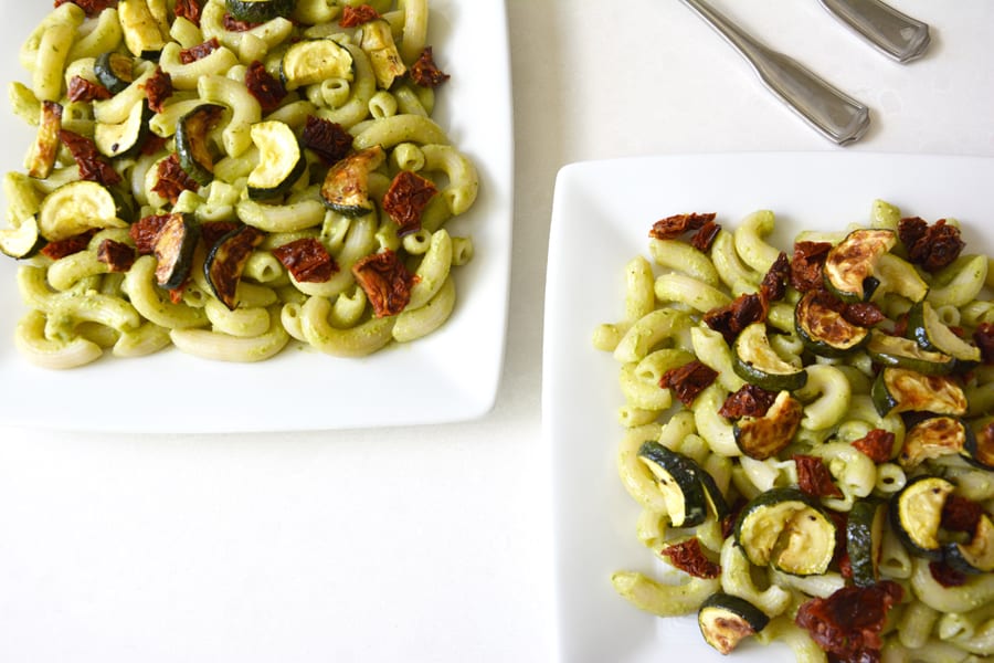 Pesto Pasta with Roasted Vegetables
