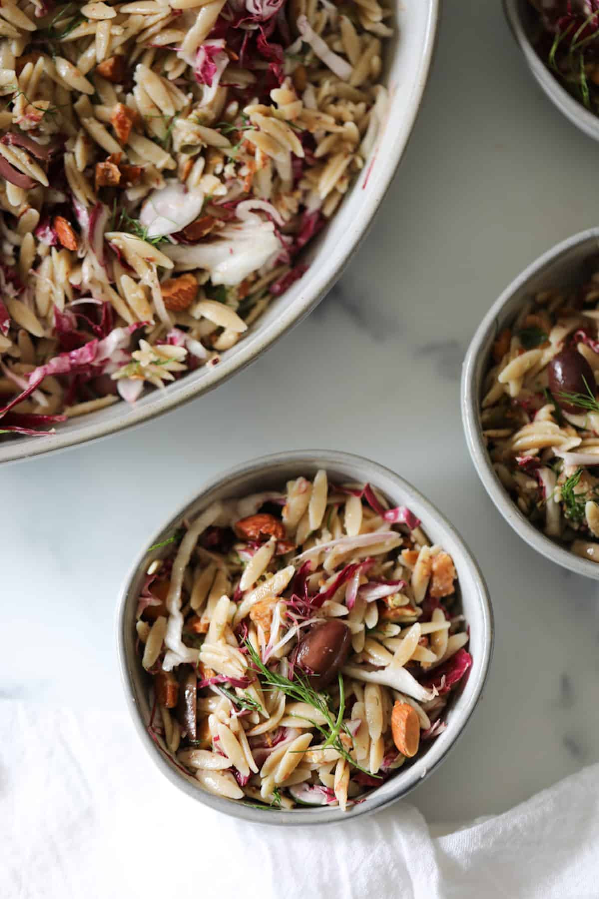 Orzo with Radicchio and Fennel Olive Vinaigrette